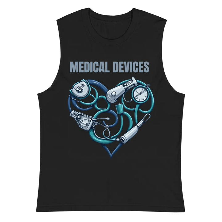 medical devices heart design Muscle Tank product image (3)