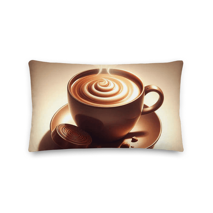 Creamy Delight All-Over Print Pillow | Coffee fuels my brain product image (2)