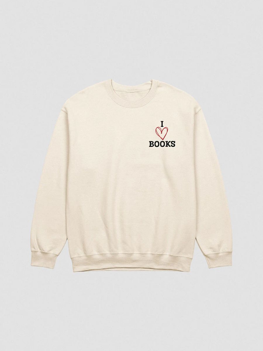 I HEART BOOKS Unisex Embroidered Crewneck Sweatshirt 1 product image (2)