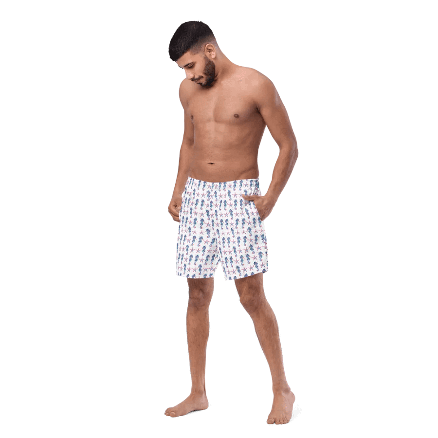 Seahorse And Starfish Swim Trunks product image (7)