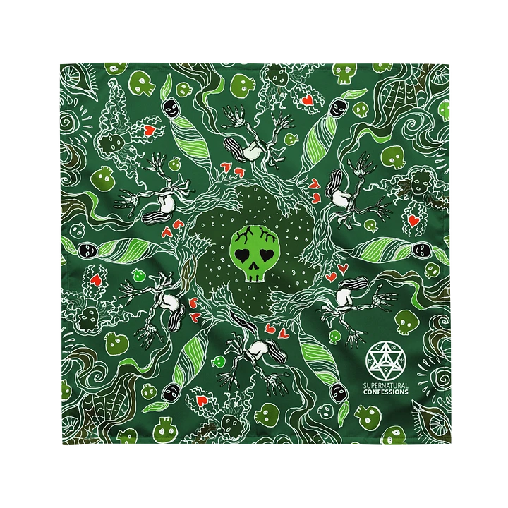 Skulls x Love Bandana Green (21