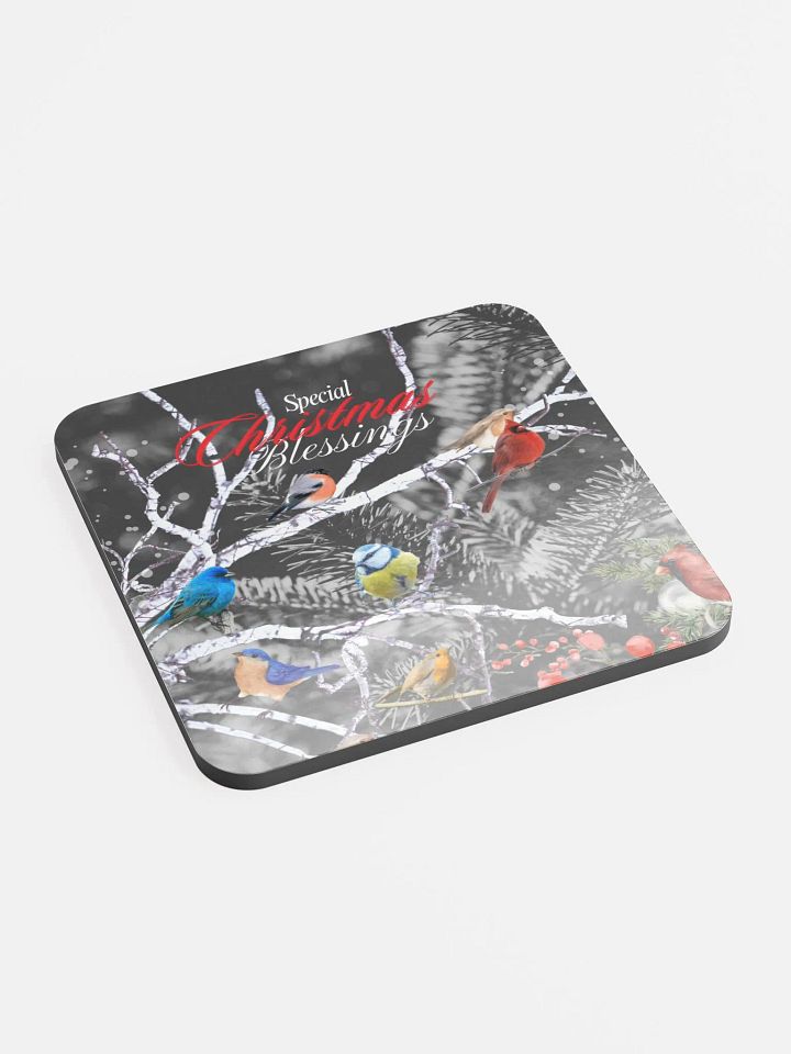 Festive Birds Christmas Coaster gift for host and hostess entertainers product image (2)