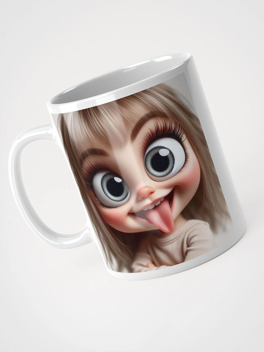 Rude Cheeky Smug Doll #Humorous Mug - White product image (3)