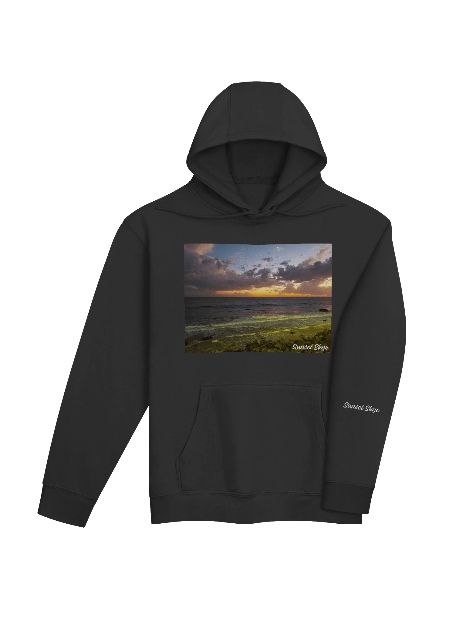 Moon Shadows Front Black Hoodie product image (1)