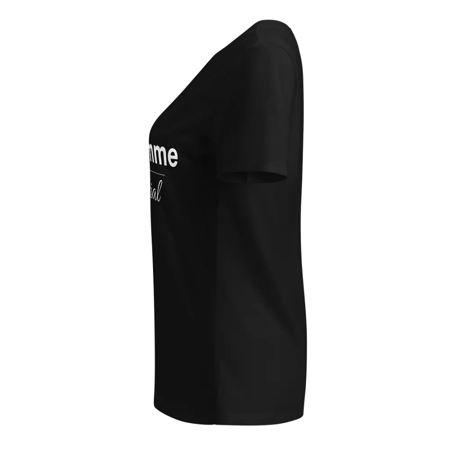 Relaxed V-Neck Tee with White Logotype product image (7)