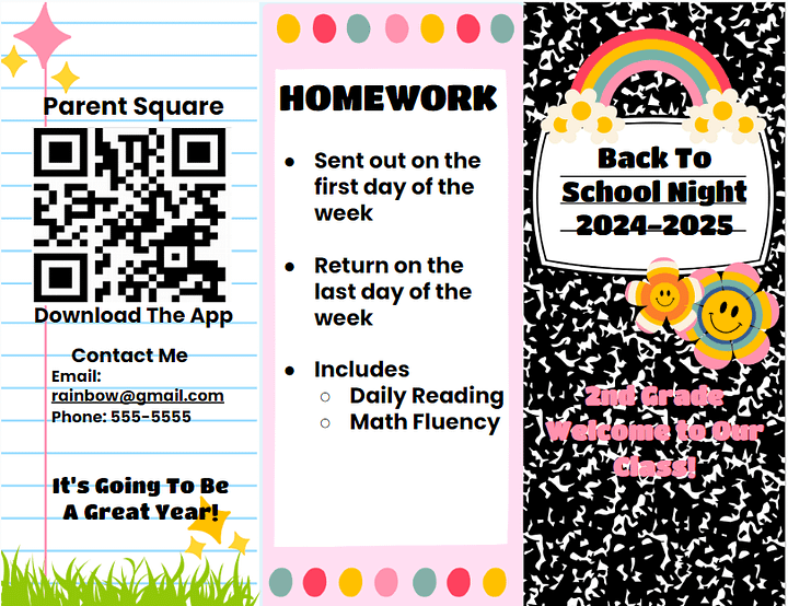 Groovy Back to School Brochure product image (2)