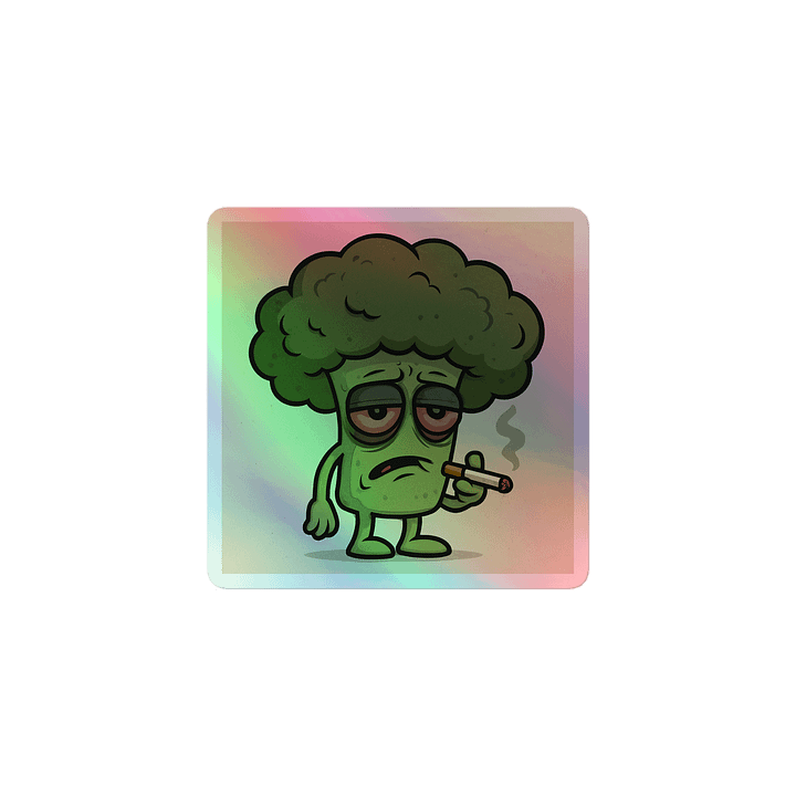 Strung Out Broccoli Holographic Sticker product image (1)