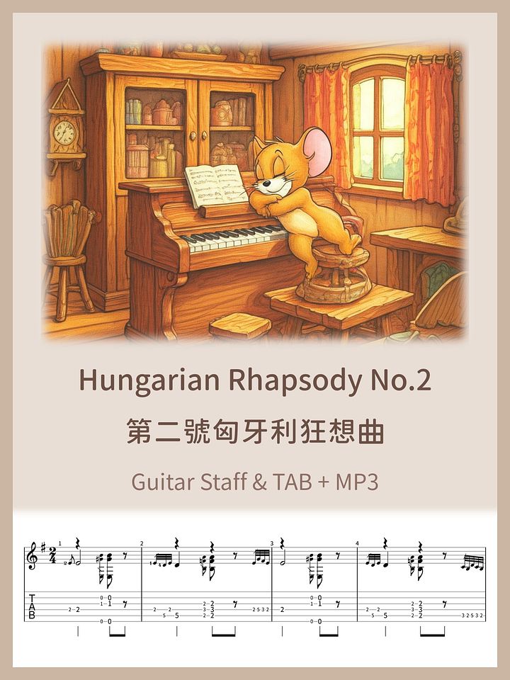 Hungarian Rhapsody no.2 - Franz Liszt (Tom & Jerry) [PDF+MP3] product image (1)