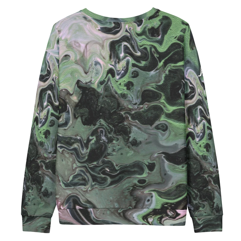 Metallic Green Fluid Acrylic Sweatshirt product image (11)