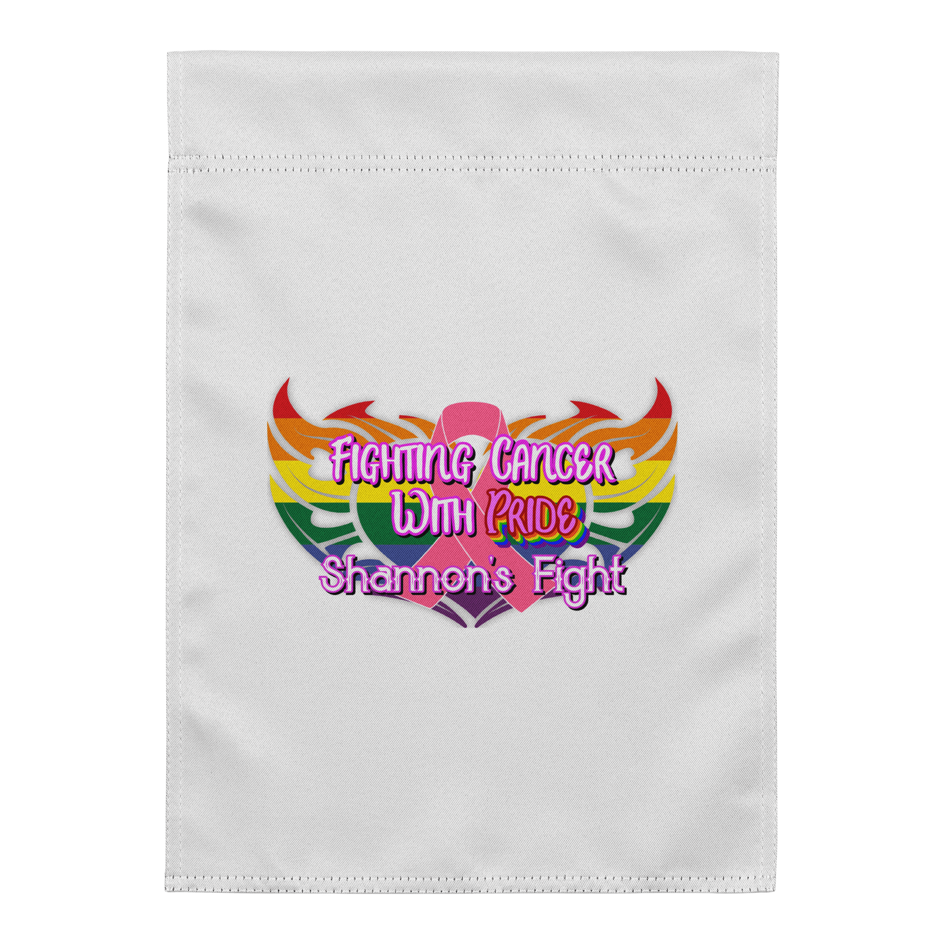 Fighting Cancer w/ Pride - Garden Flag product image (1)