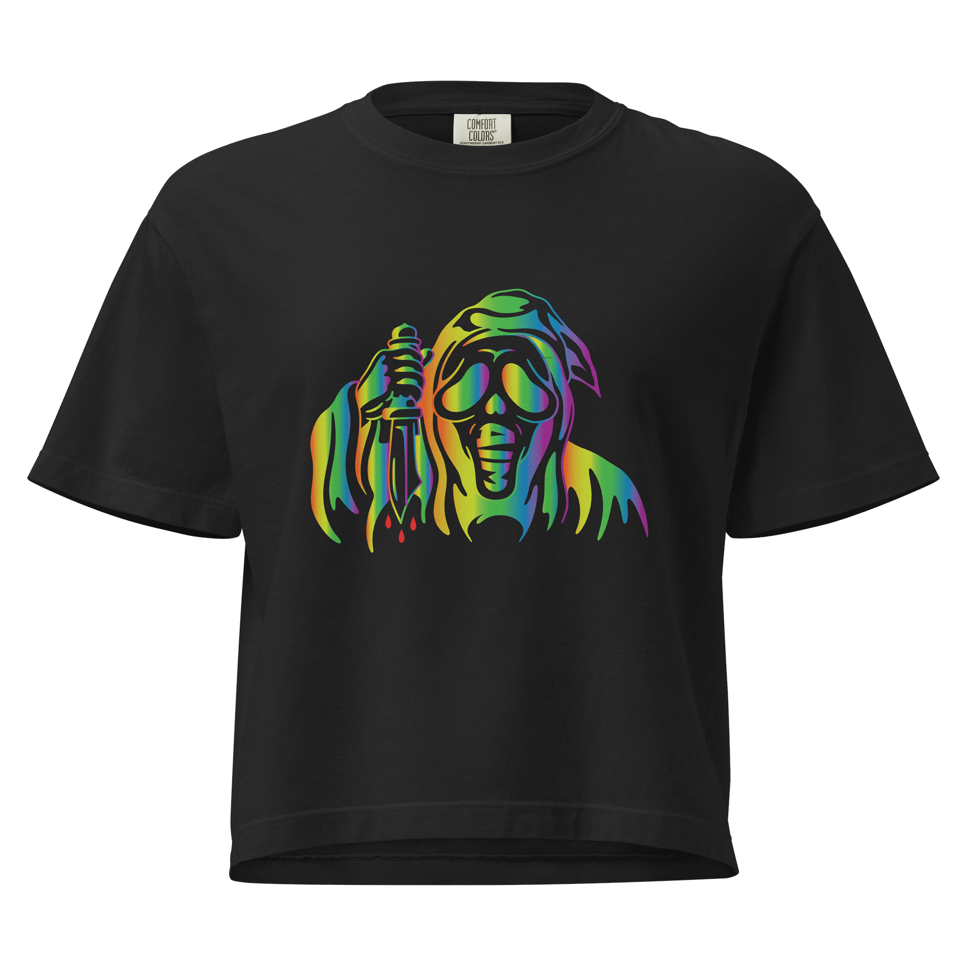 Rainbow Ghost - Ladies Crop product image (1)