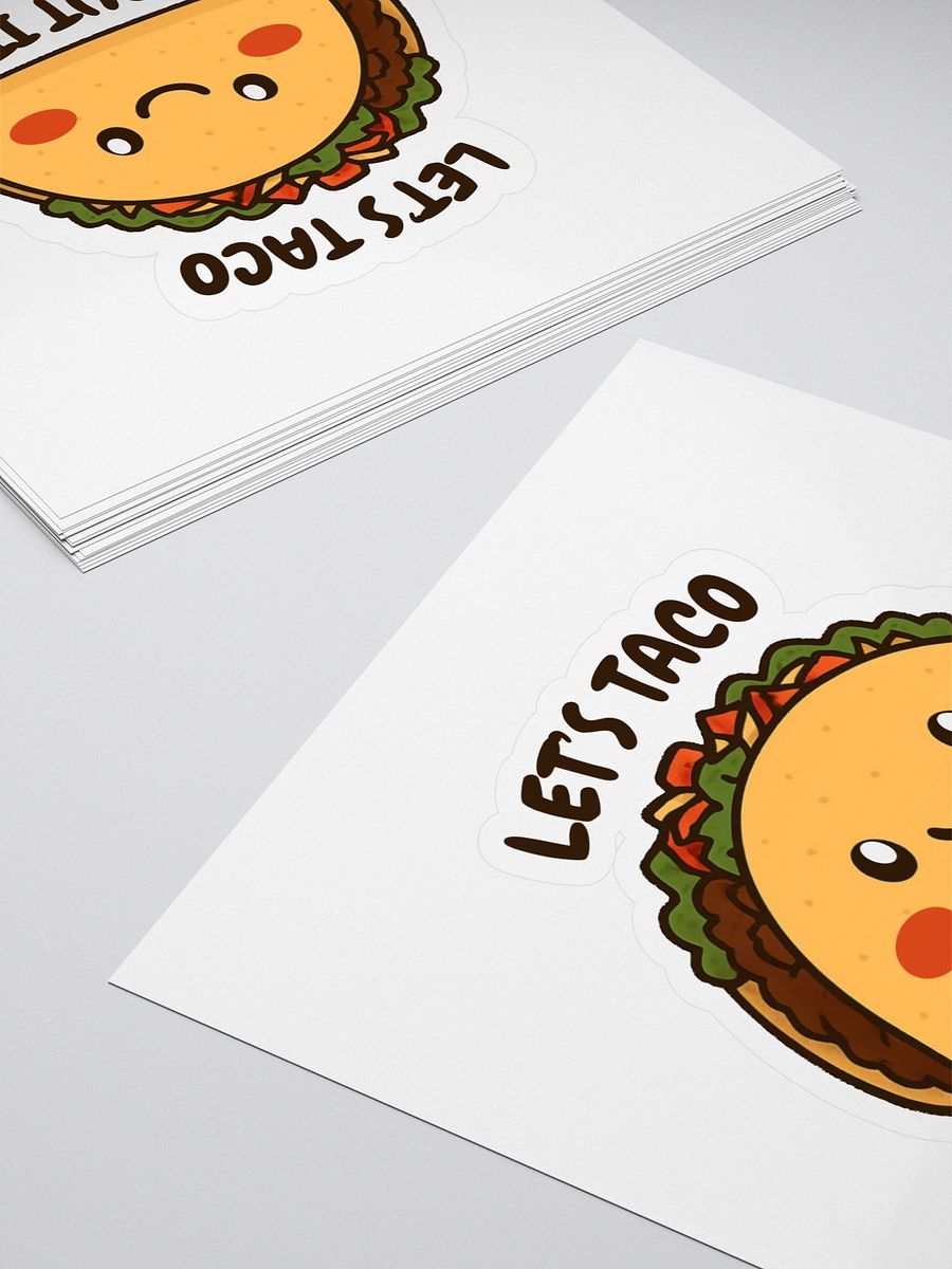 Let’s Taco ‘Bout It – Cute Kawaii Taco Pun Vinyl Sticker product image (4)
