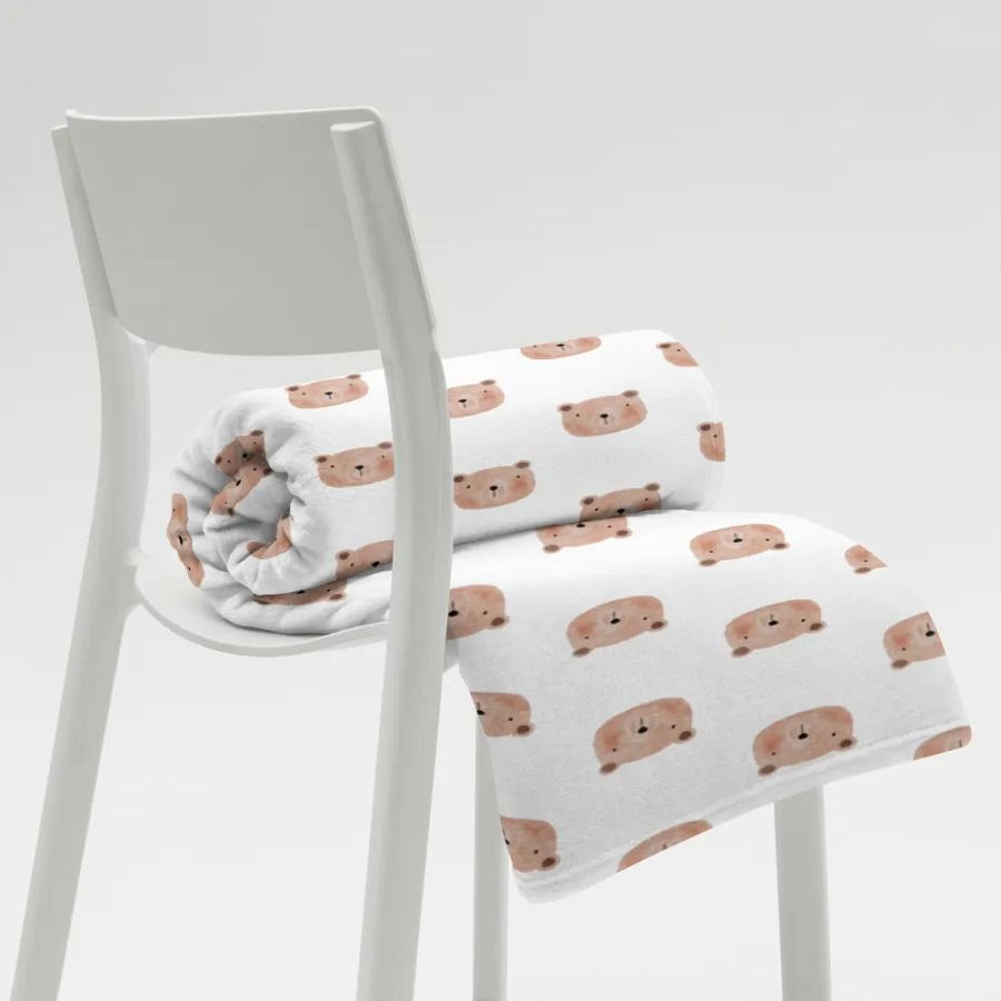 Teddy Bear Whimsical Faces Throw Blanket product image (8)
