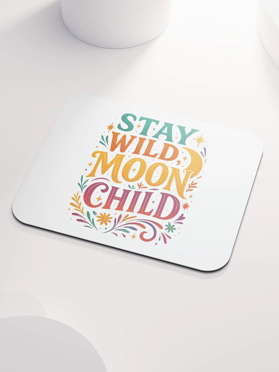 Stay Wild Moon Child Mouse Pad – Celestial Desk Decor product image (3)