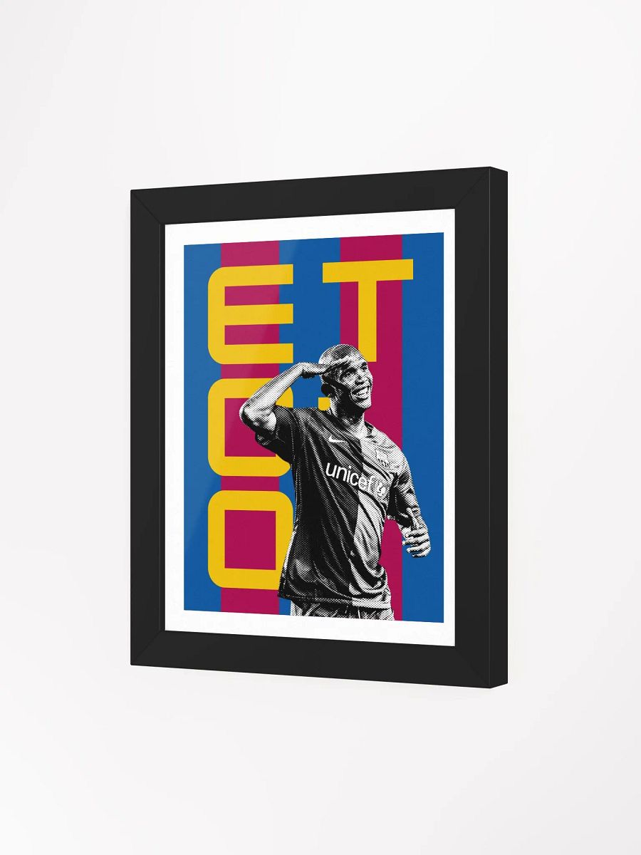 Samuel Eto'o BW Barcelona Name Art Framed Print product image (4)