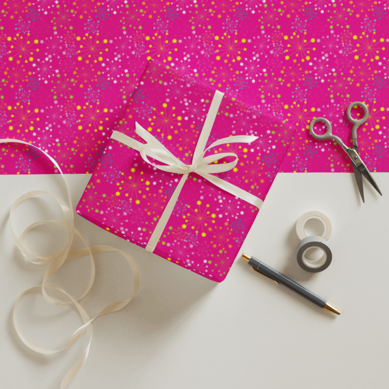 Pink and Yellow Abstract | Wrapping Paper Set product image (3)