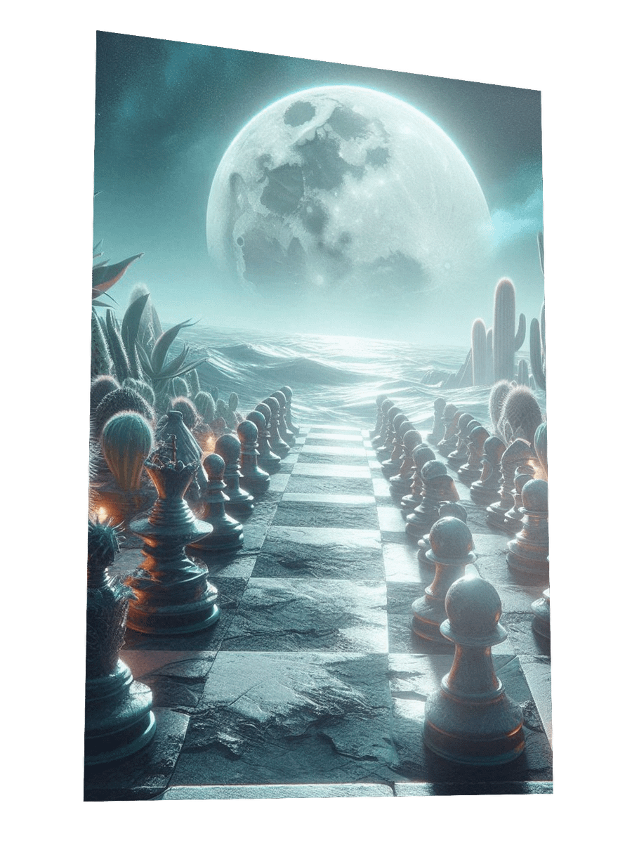 Lunar Chess Match Enhanced Matte Paper Poster product image (11)