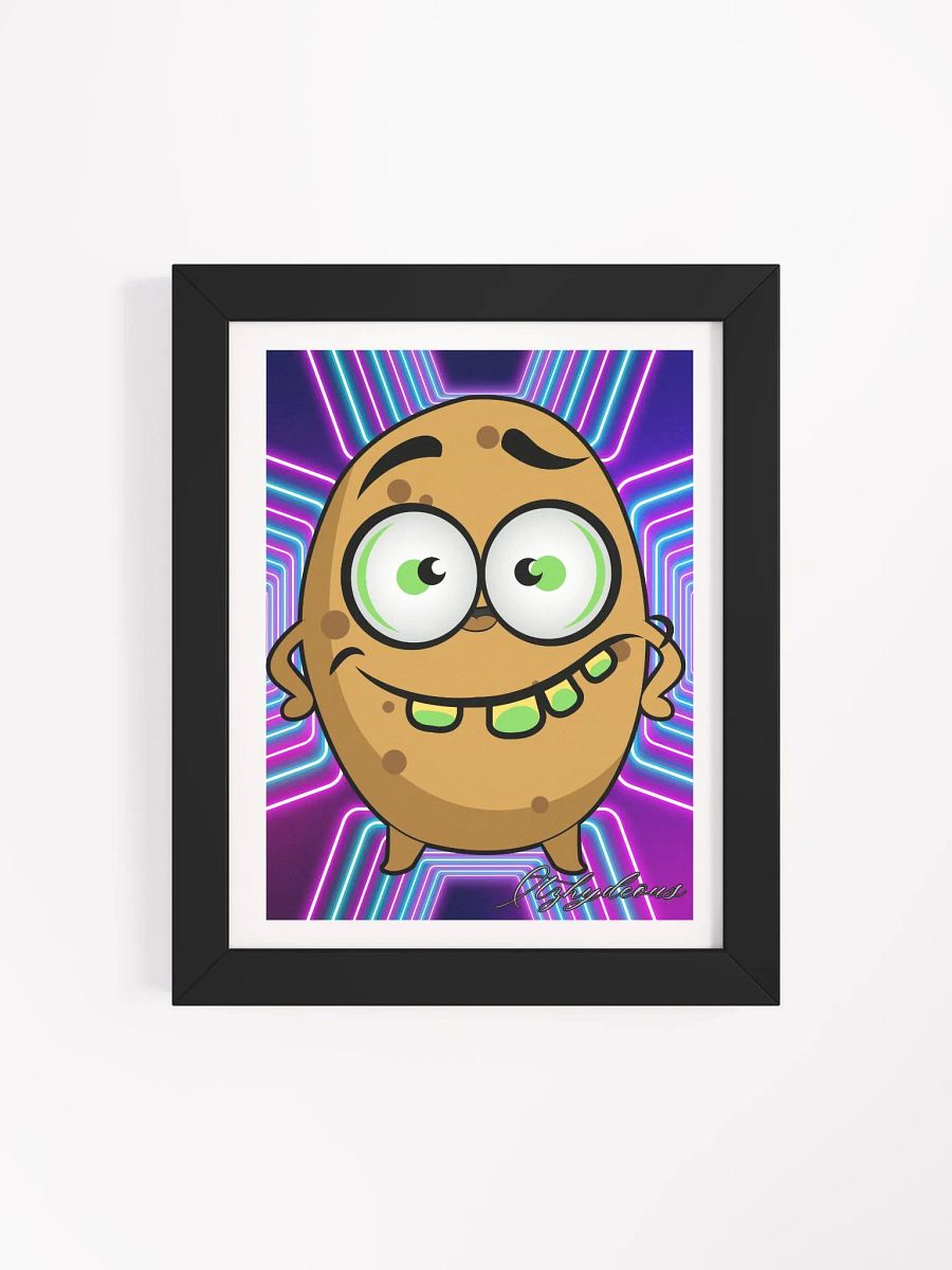 Neon Potato: Framed Cartoon Art Print product image (4)
