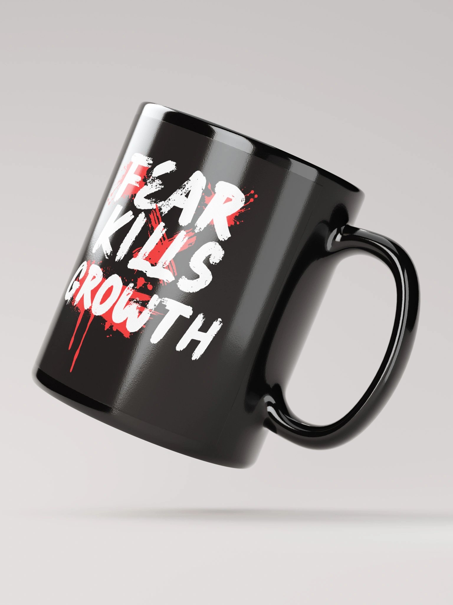 Fear Kills Growth Mug - Black Glossy product image (3)