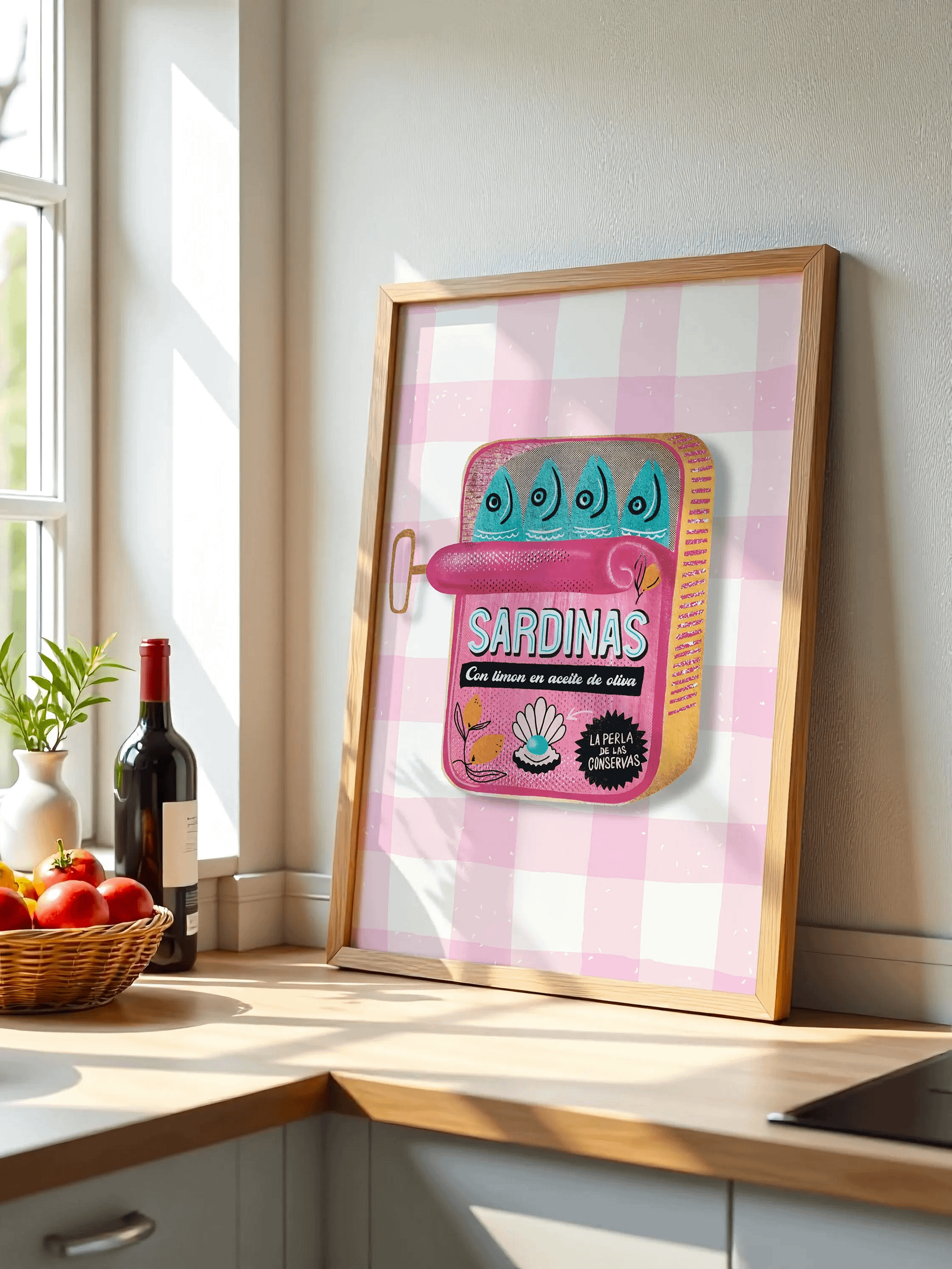 Sardines Print Sardine Tin Vintage Poster Retro Sardine Wall Art Fish Print product image (7)