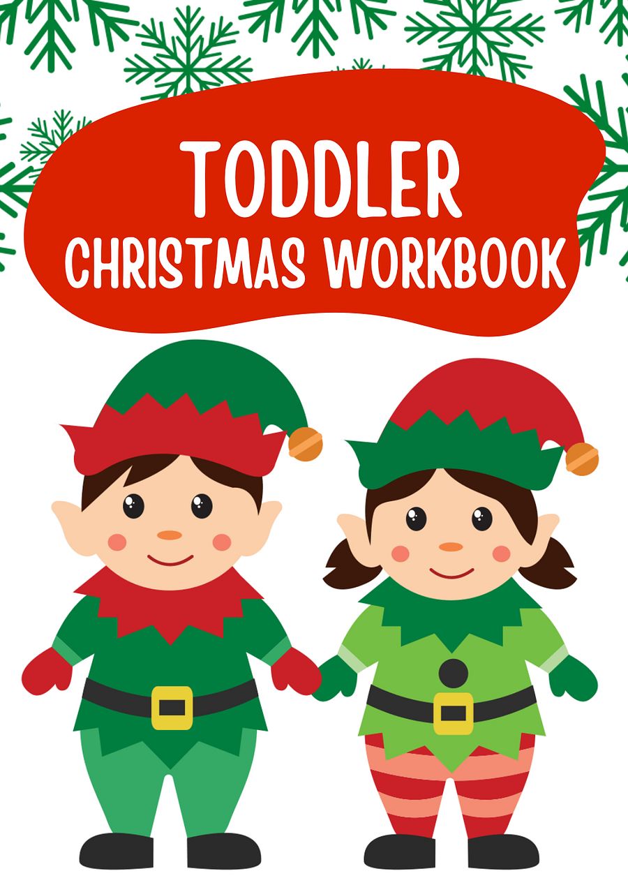 Fun and colourful christmas toddler workbook product image (1)