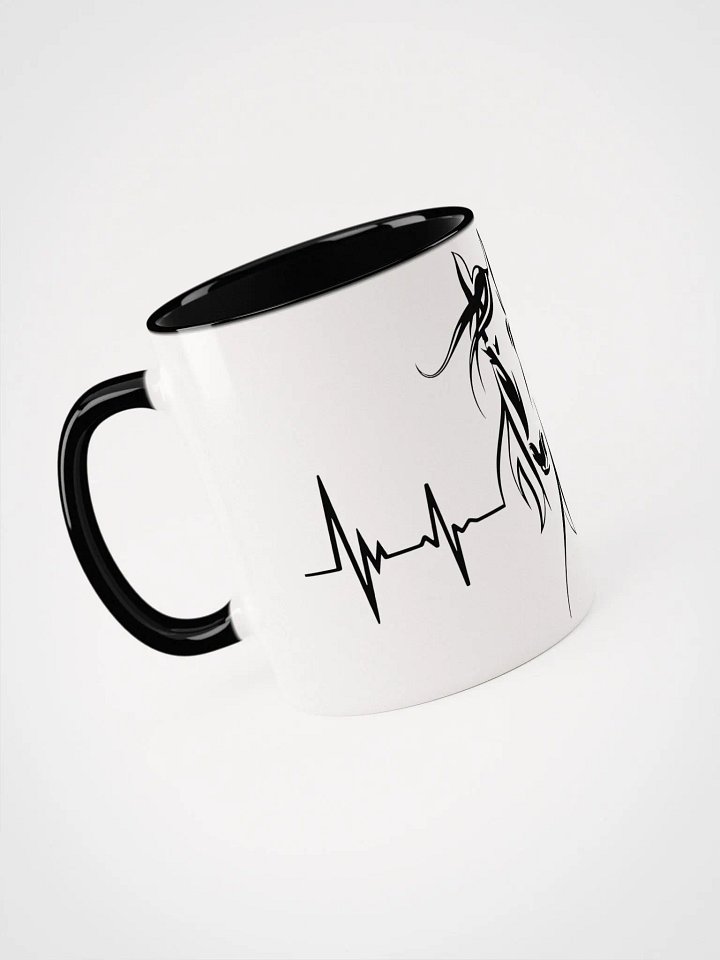 Horse Heartbeat Ceramic Mug with Color Inside product image (2)