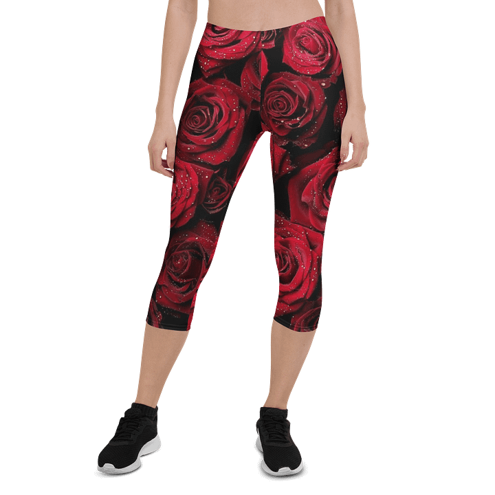 Blossom Pattern Print Capri Leggings product image (1)
