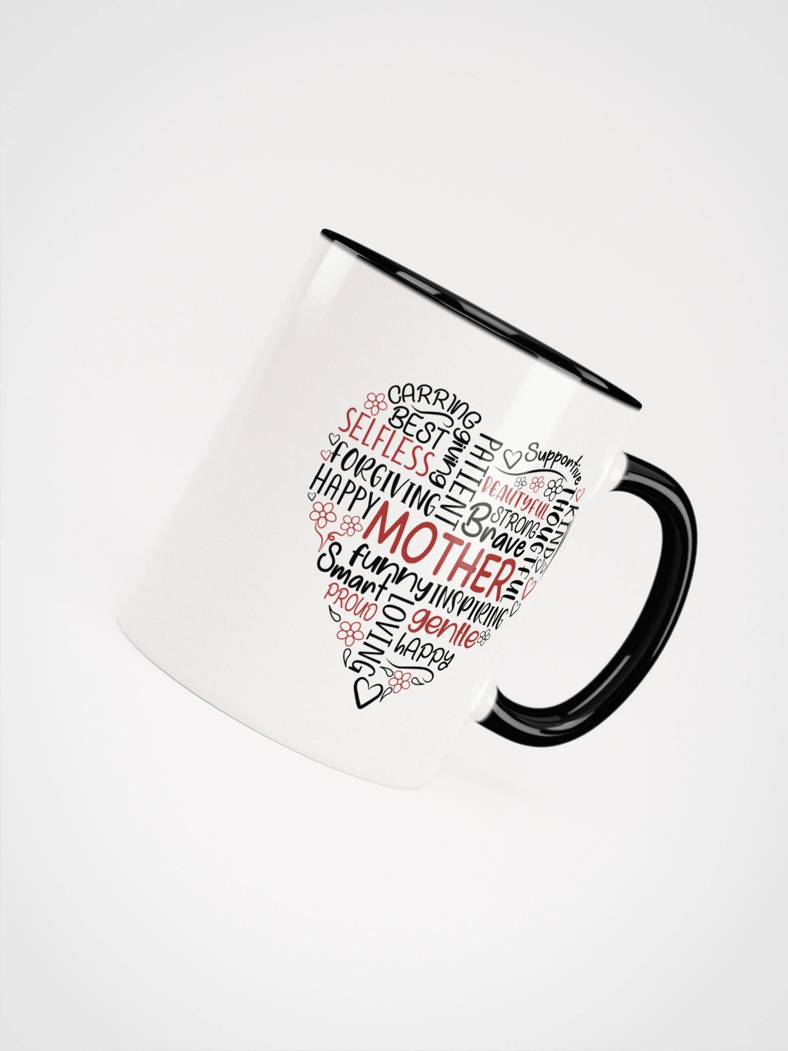 Black Boy Mom I Pray Different Heart Art Ceramic Mug with Color Interior product image (4)