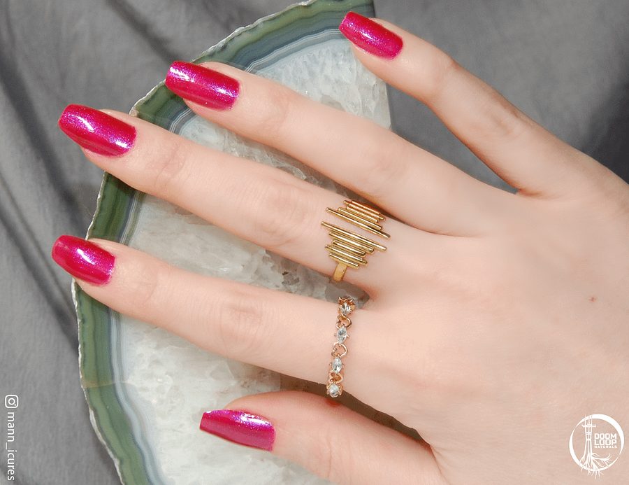 INFERNAL EQUINOX - Electric Fushia and Blue Shimmer Nail Polish product image (10)