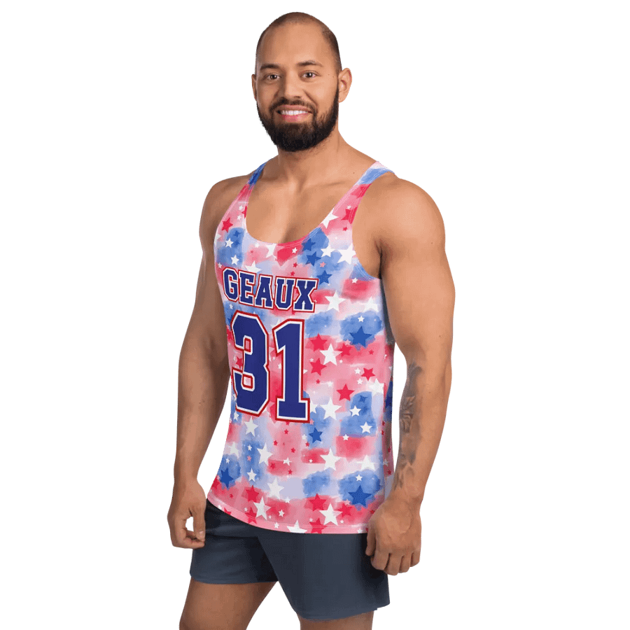 RWB All Over Print Men's Tank Top - Geaux 31 product image (11)