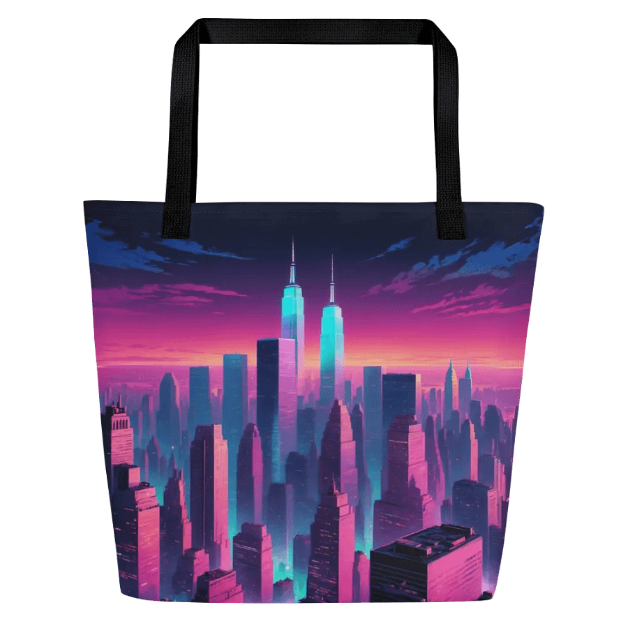 Vaporwave New York City All Over Print Tote Bag product image (5)