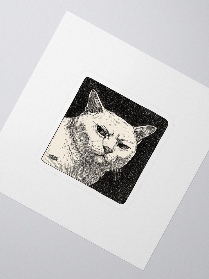Cat Art Kiss Cut Stickers product image (1)