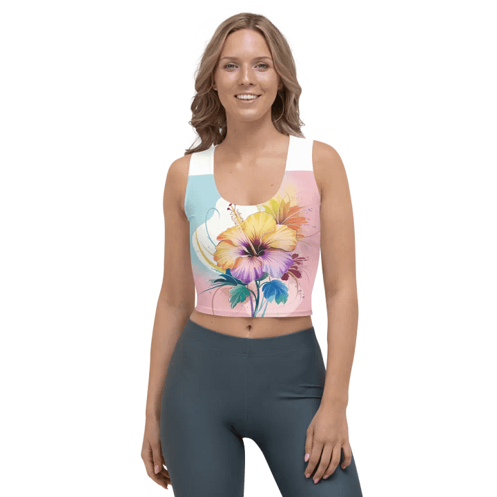 Floral Fusion All-Over Crop Top product image (1)