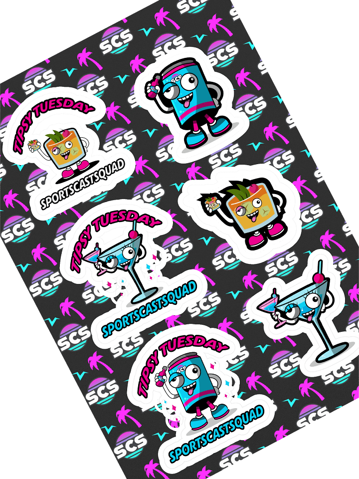 TIPSY TUESDAY STICKER SHEET product image (1)