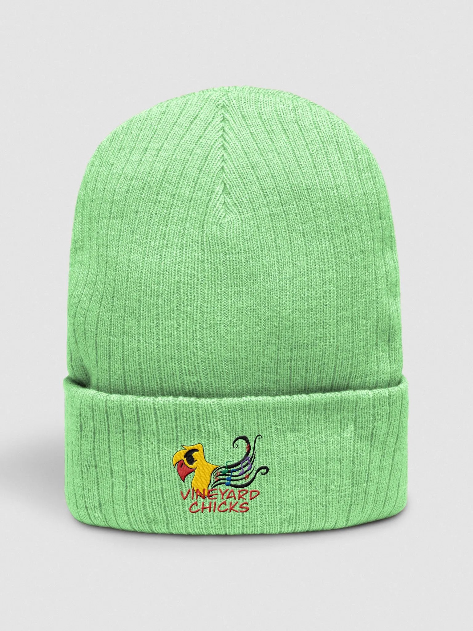 Vineyard Chicks Logo Ribbed Knit Beanie product image (5)
