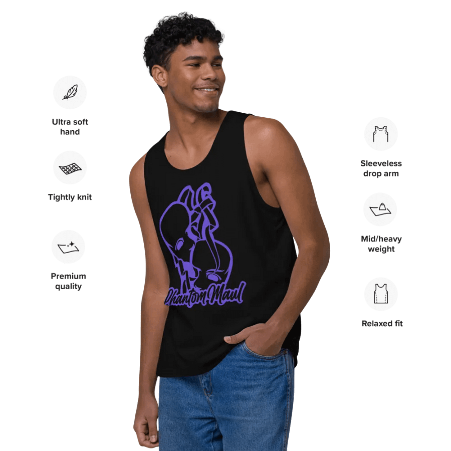Dark Purple Big Logo Men's Tank Top product image (26)
