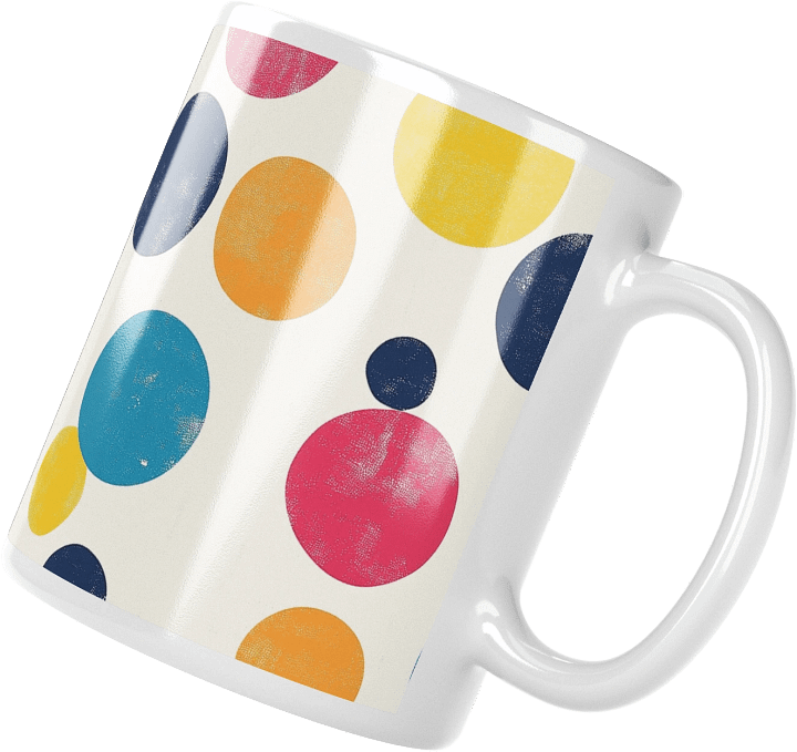 Polka Dot Illusion Vintage Retro Glossy Coffee Mug product image (1)
