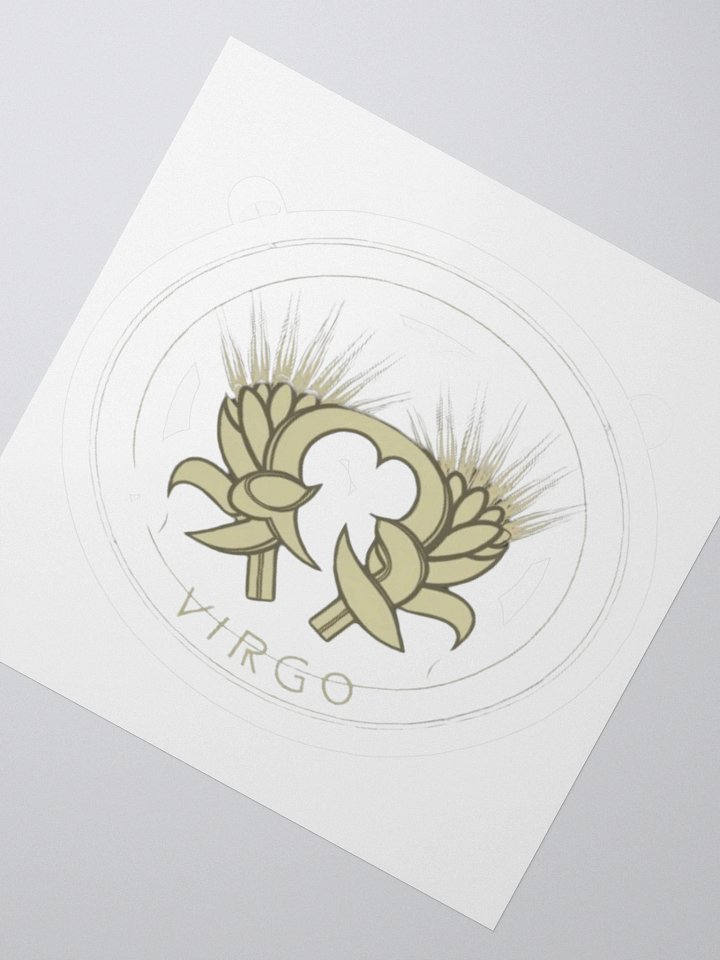 Virgo Zodiac Sticker - Maiden with Wheat - Durable Vinyl product image (5)