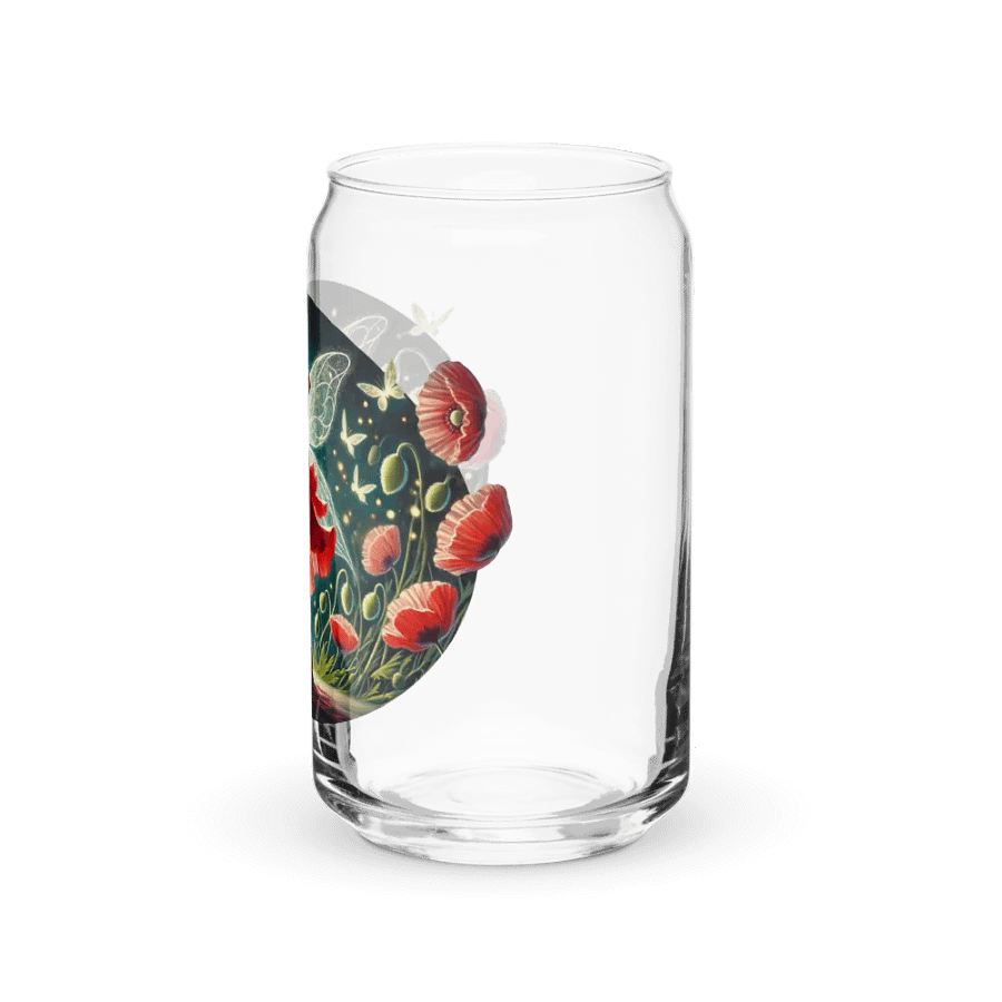 Poppy Fairy Fantasy Glass with Optional Lid and Straw product image (39)