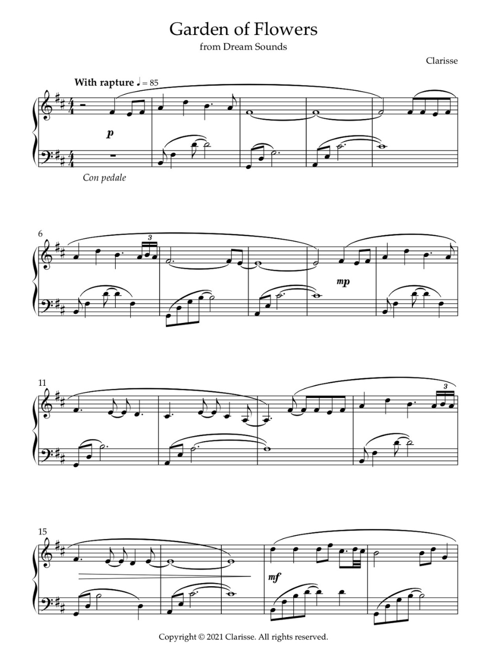 Garden of Flowers - Sheet Music product image (1)