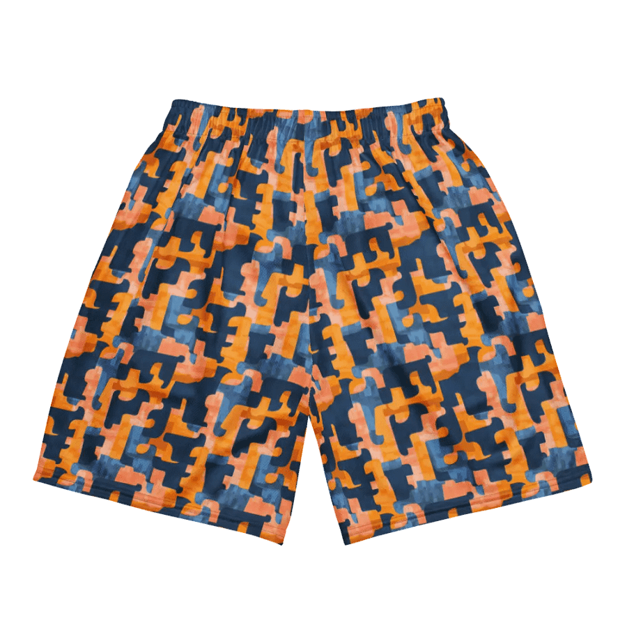 Flowing Shapes | Recycled Unisex Mesh Shorts product image (7)