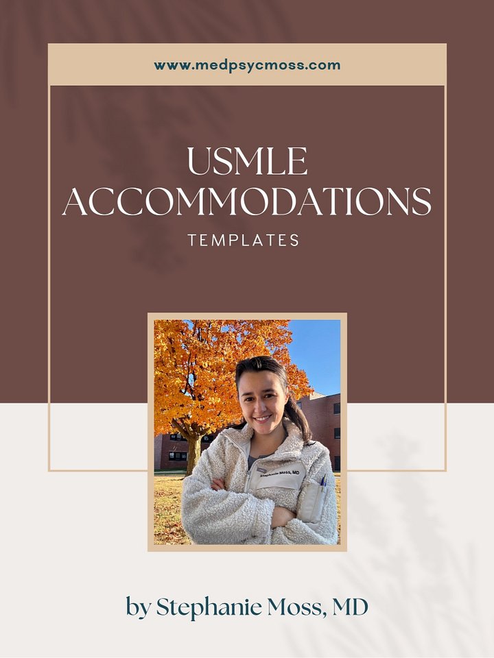 USMLE Accommodations Request TEMPLATES product image (1)