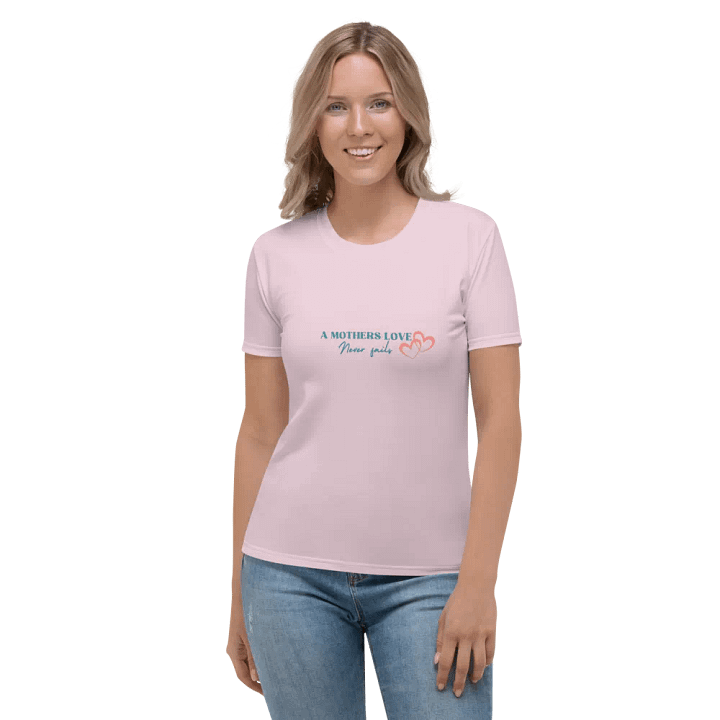 Unconditional Love All-Over Print Women's Pink Lace T-Shirt product image (2)