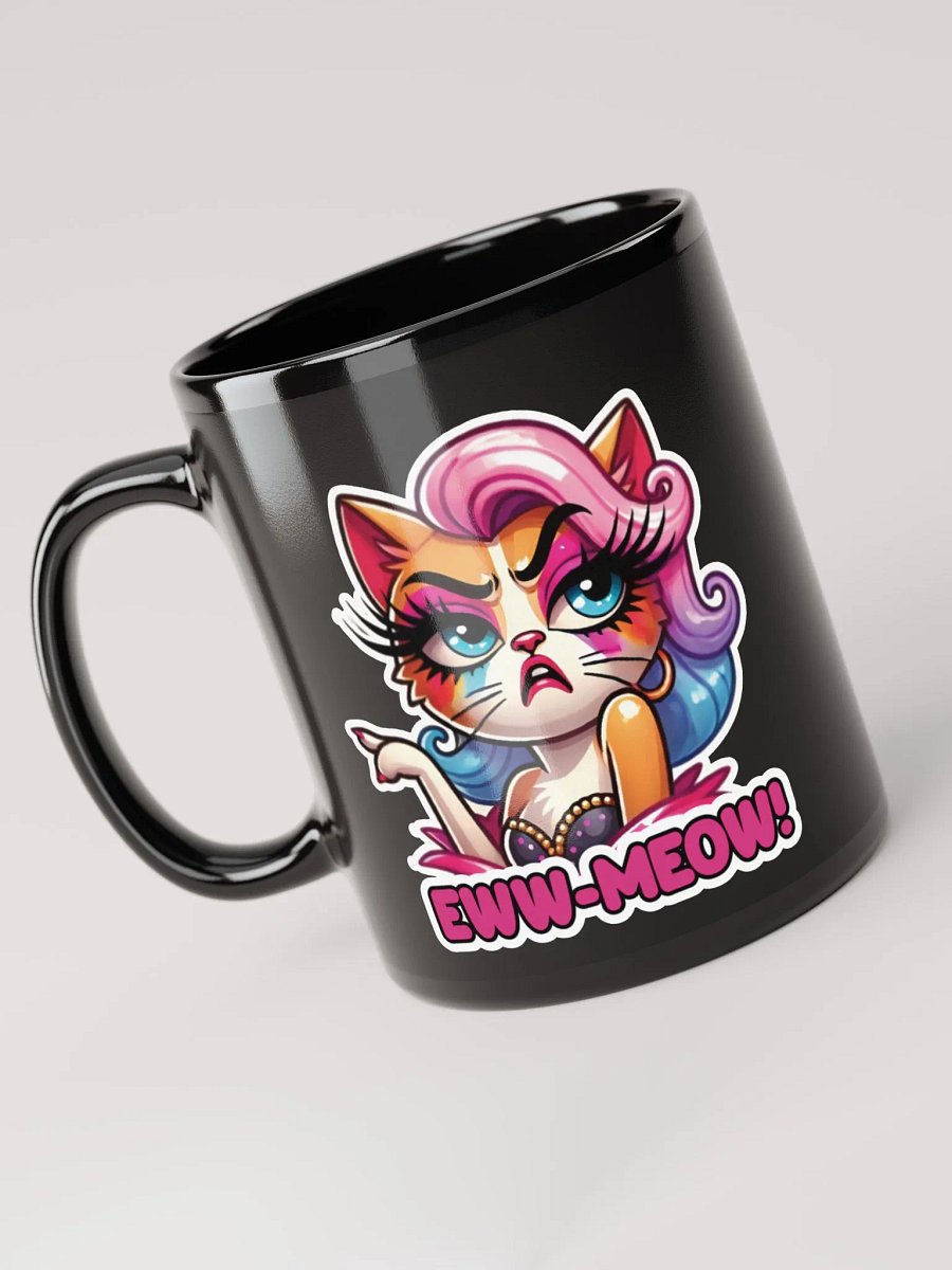 Eww-Meow! Black Glossy Mug product image (5)