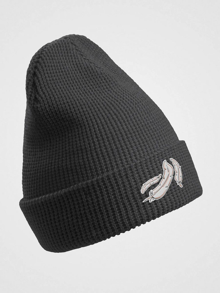 Orange Feather Light Waffle Beanie product image (3)