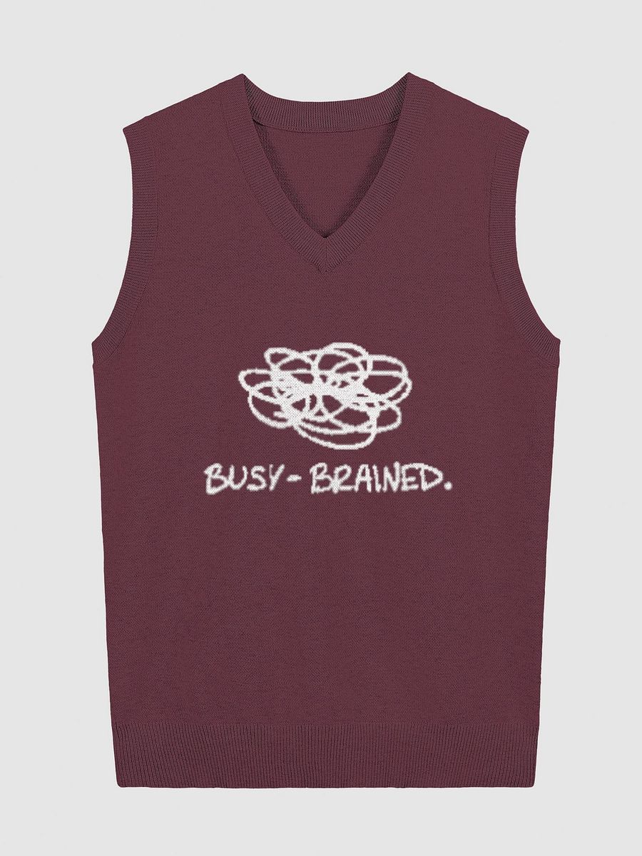 BUSY-BRAINED (maroon and white) knitwear vest product image (1)