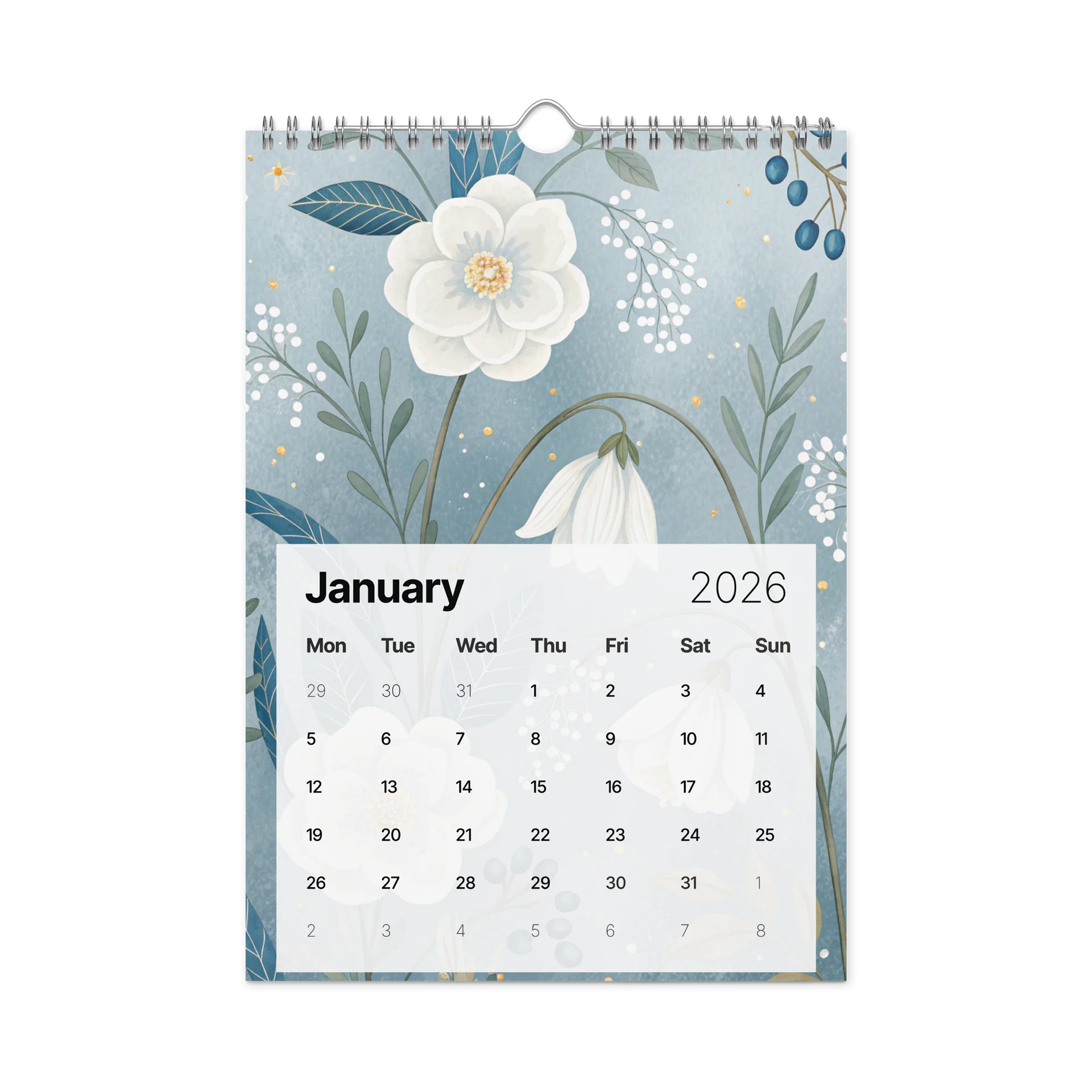 Seasons in Bloom – Floral Patterned Wall Calendar 2026 product image (6)