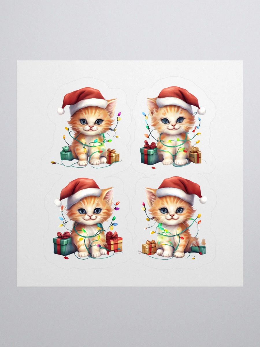 Santa Kittens Kiss Cut Stickers product image (2)
