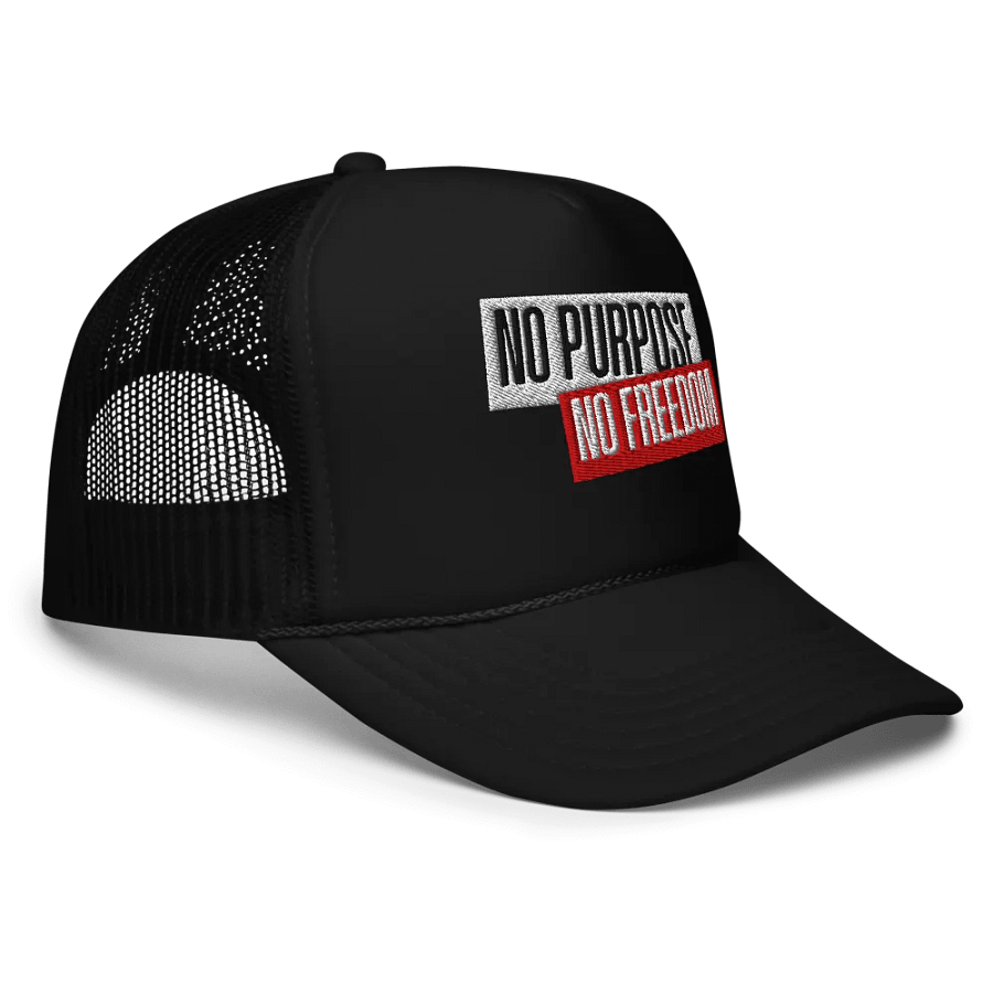 Rebel Red Foam Trucker Hat | | No purpose no freedom product image (4)