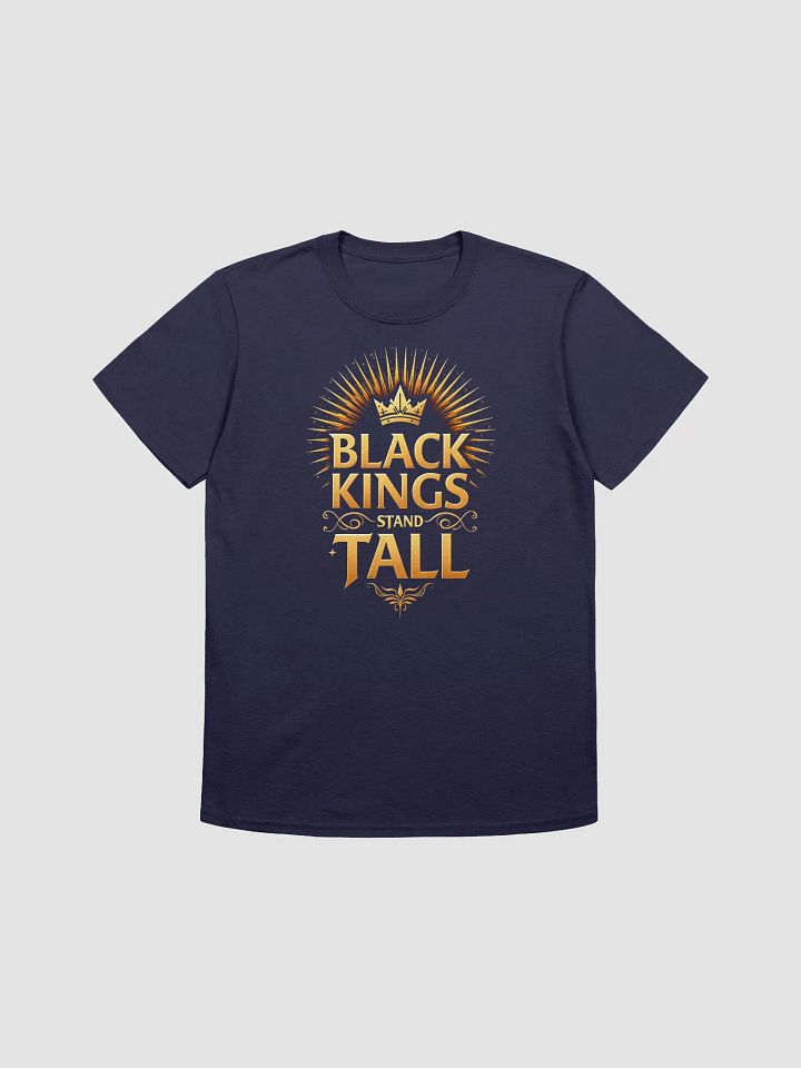 Black Kings Stand Tall T-Shirt – Gold Crown Royalty Afrocentric Tee product image (3)